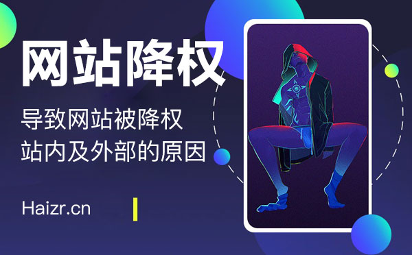導致網站被降權站內及外部的主要原因 導致網站被降權站內及外部的主要原因